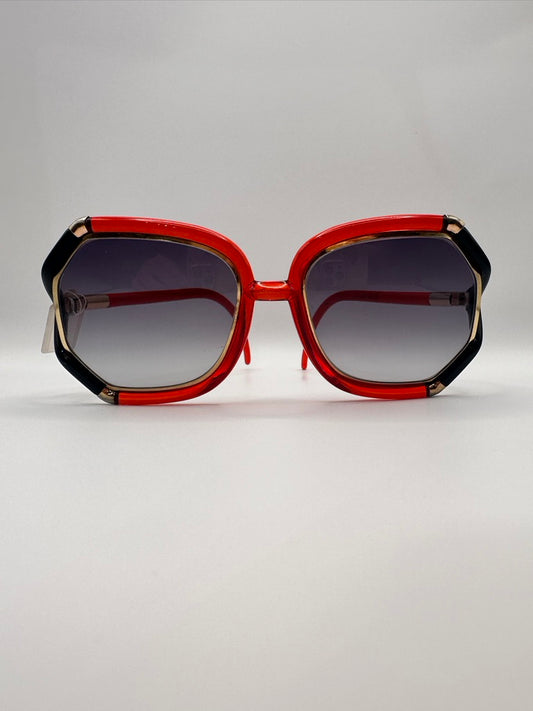 Red & Black Ted Lapidus Vintage Sunglasses